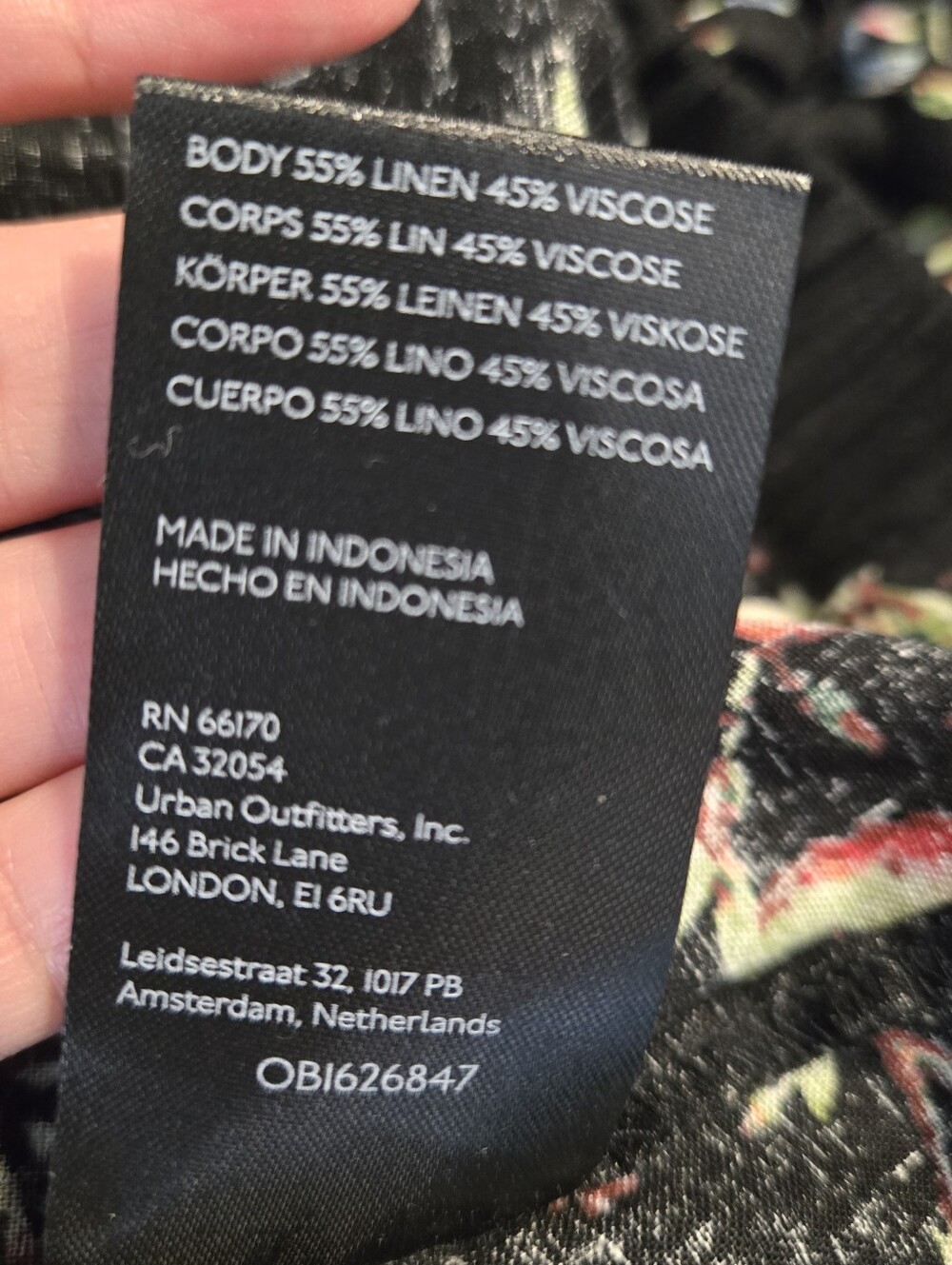 NWT Anthropolgie Pilcro Cropped Tie Waist Crop Top In Black Floral Size Large - Picture 14 of 14